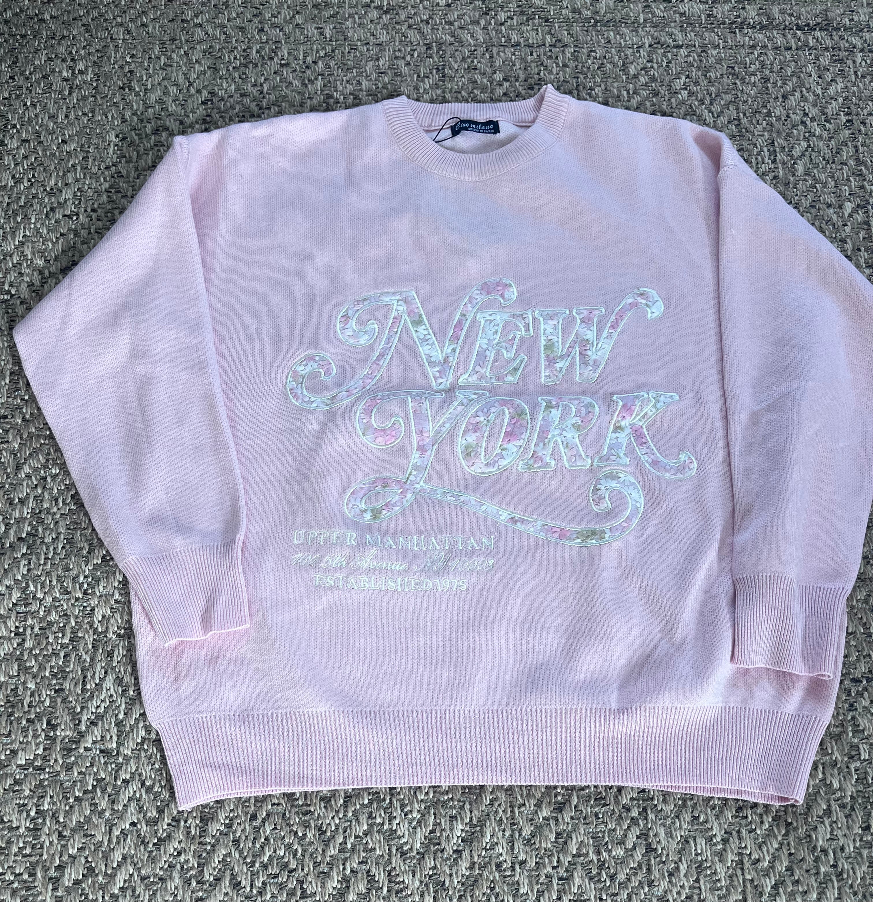 "Pull rose femme New York Ciao Milano doux fluide confortable style urbain"