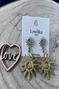 Boucles d’oreilles pendantes soleil