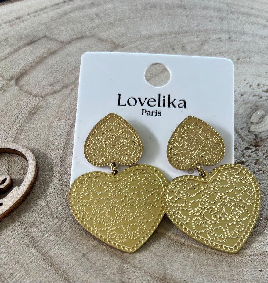 Boucles d'oreilles cœur