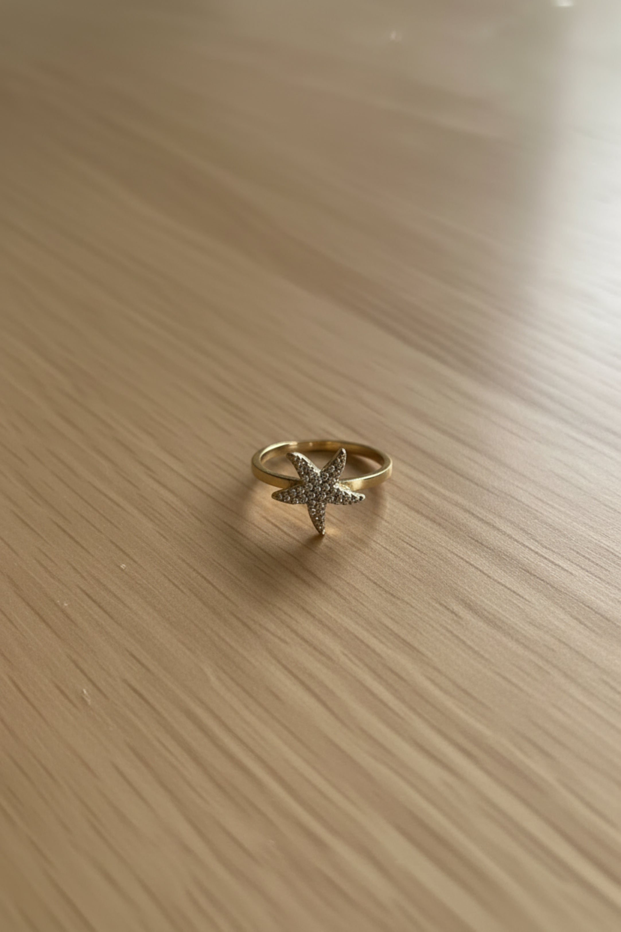 bague dorée acier inoxydable étoile scintillante bijoux la baule gurande -le style by Laëti