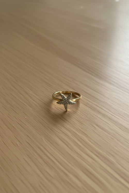 bague dorée acier inoxydable étoile scintillante bijoux la baule gurande -le style by Laëti