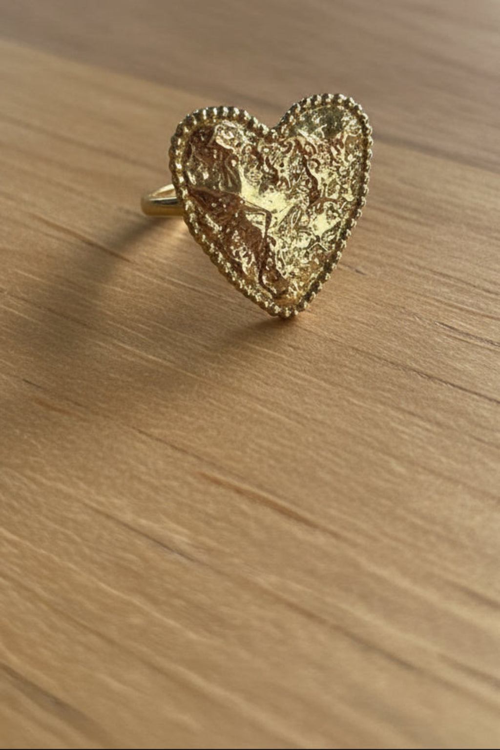 bague dorée tendance forme coeur ajustable bijoux guérane -le style by laëti