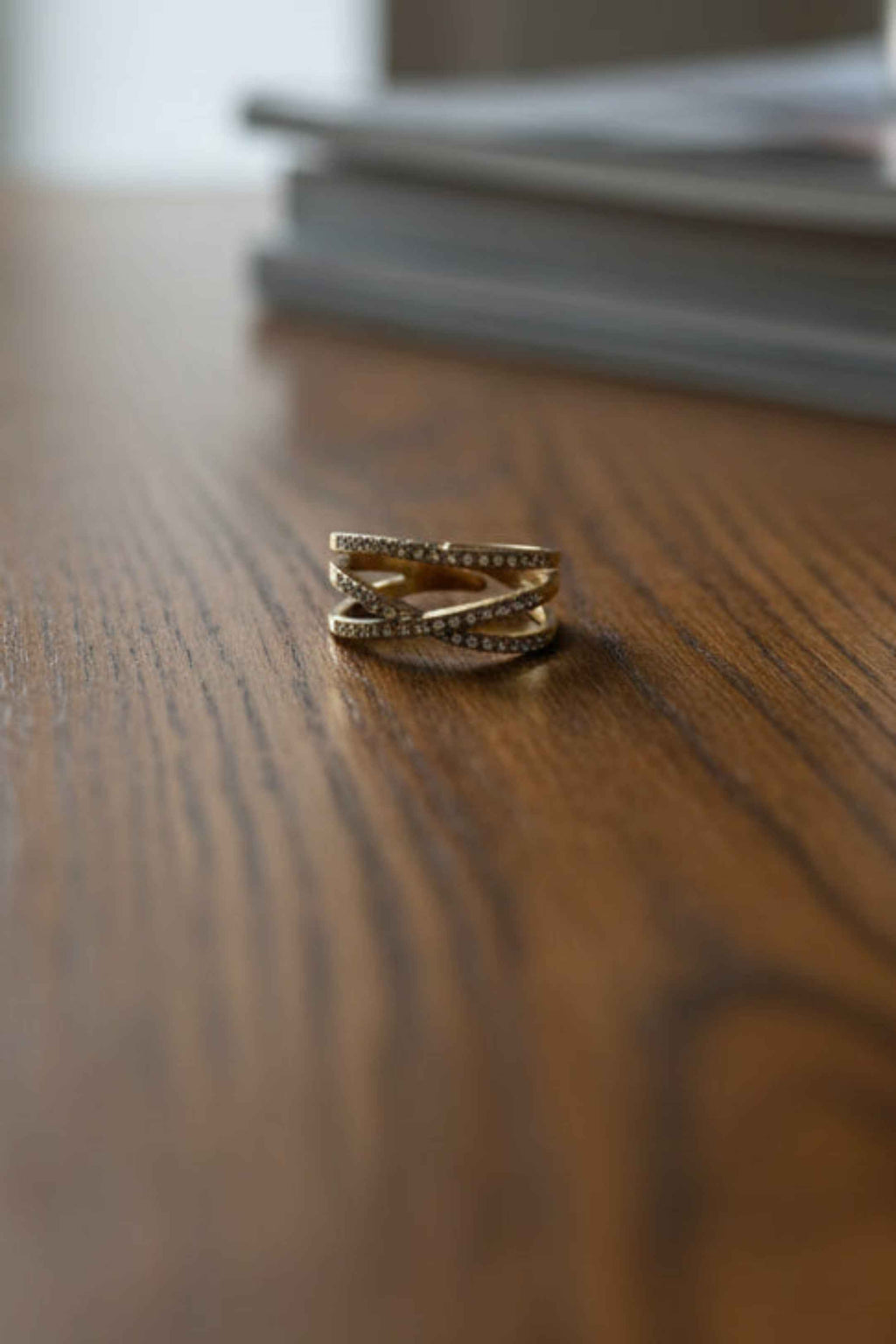 Bague Dorée Strass Etoile