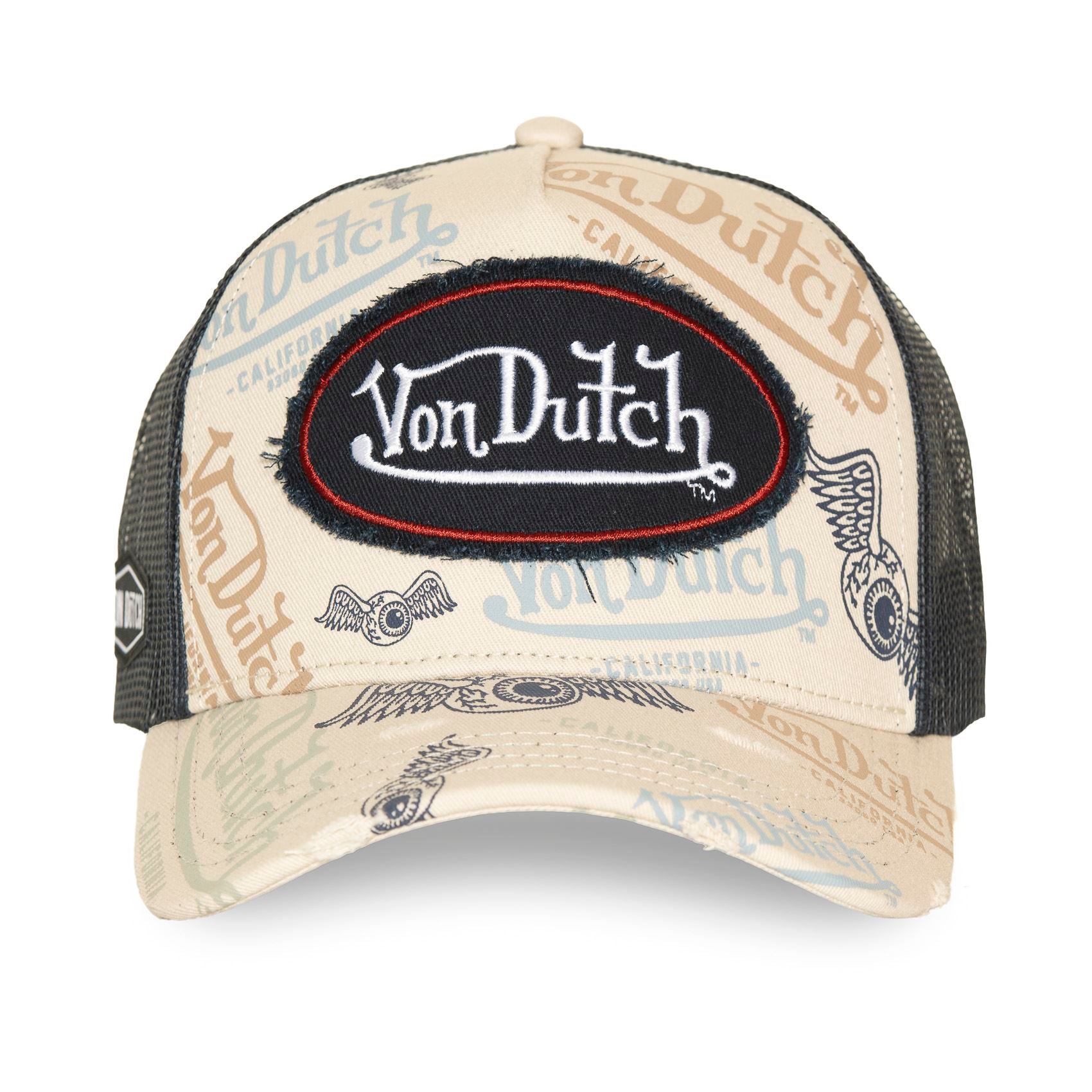 casquette noir et beige trucker usé von dutch unisexe- le style by Laëti boutique guérande