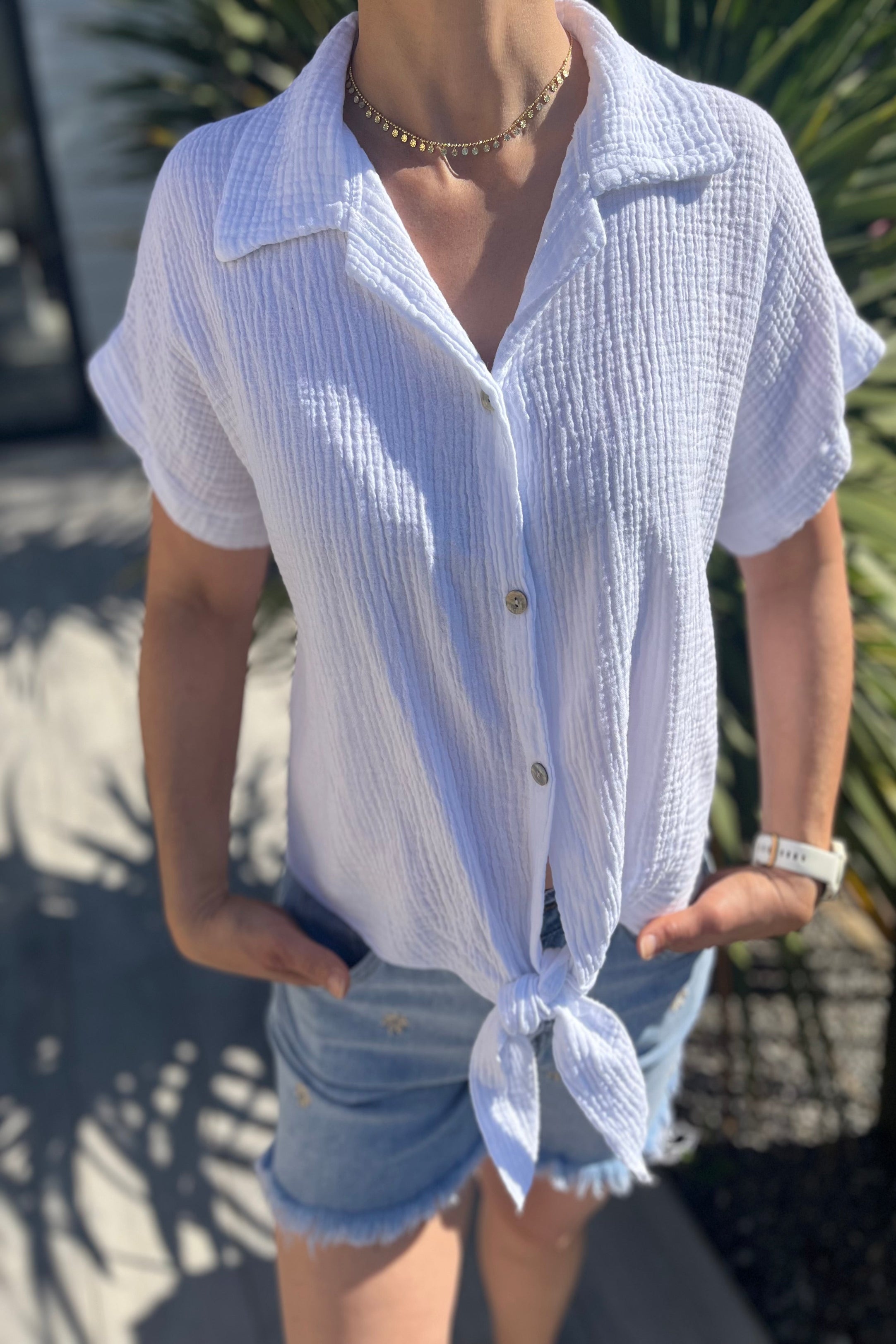 chemise femme tendance gaz de coton agréable à porter léger prêt a porter femme guérande la baule