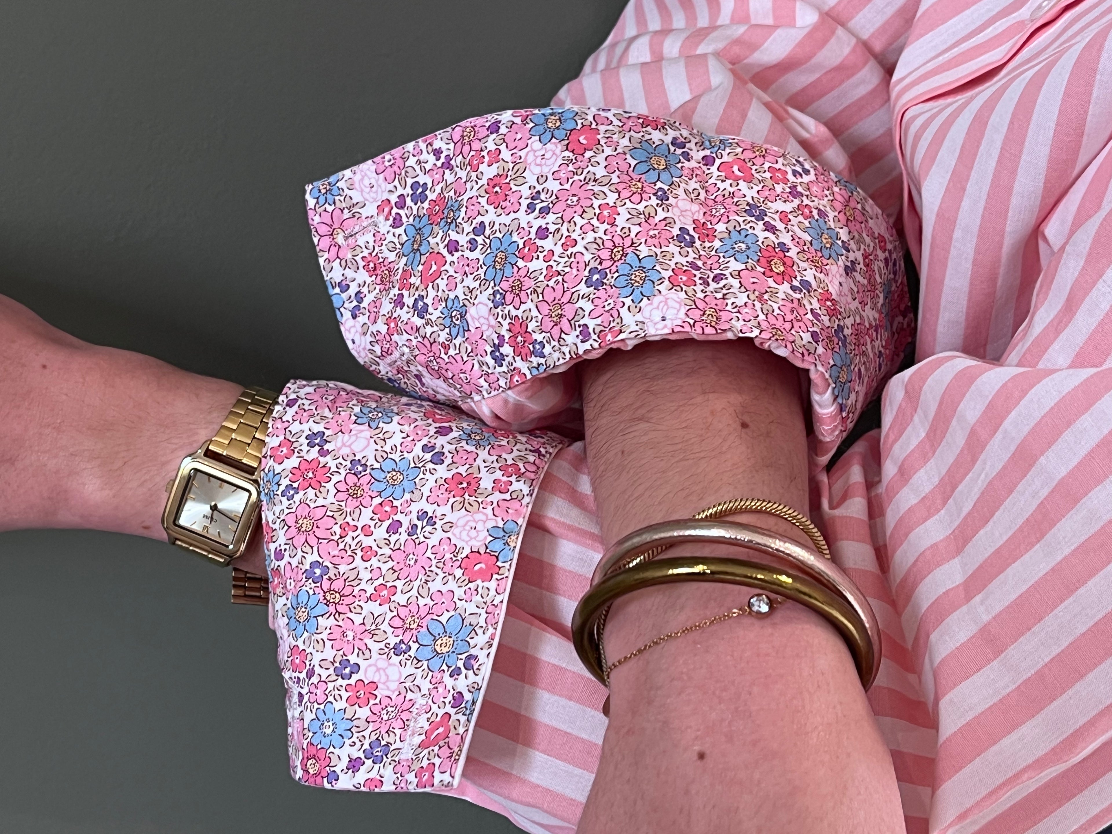 "Chemise liberty rayée rose femme lovie et co style romantique chic"