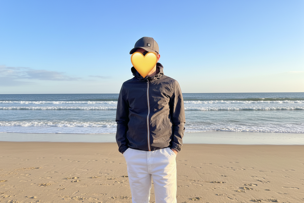 Coupe-Vent Homme Gris Imperméable KYMAXX - Veste à Capuche Streetwear