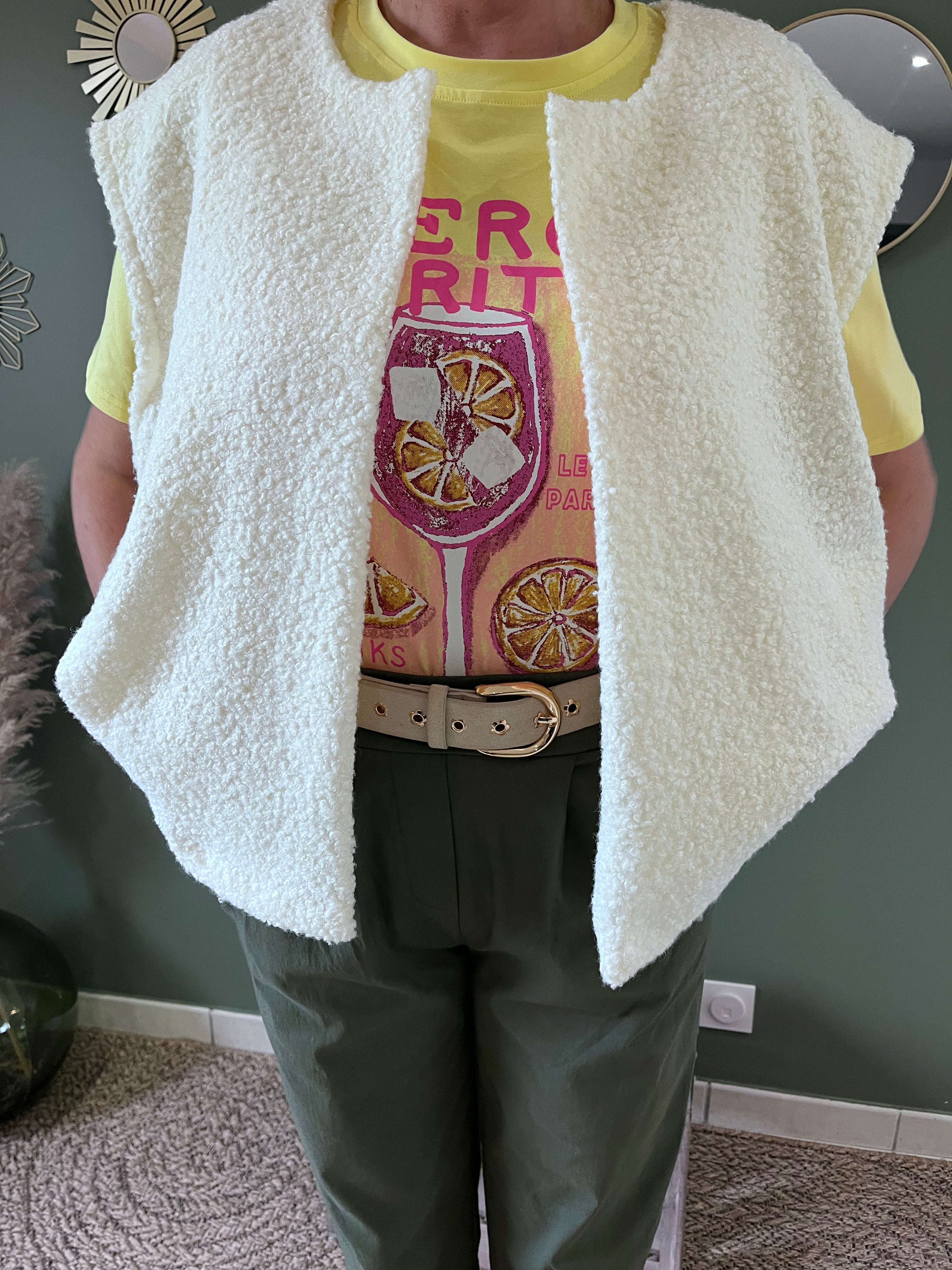 Veste sans manches femme Iconic oversize style italien intemporel chic