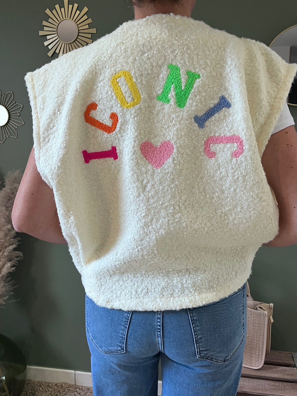 Gilet sans manches Iconic multicolore femme oversize taille unique 36-42