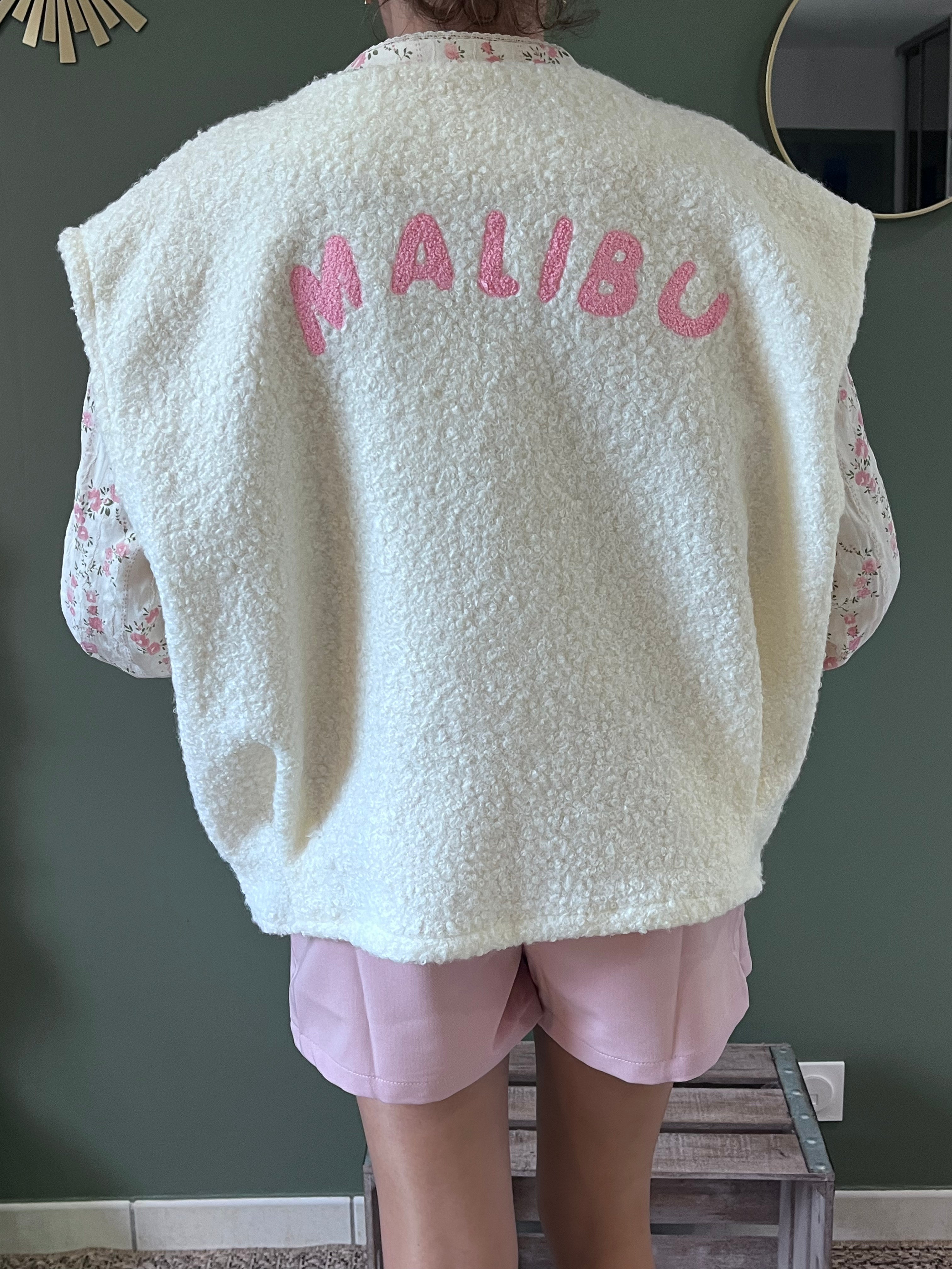  "Gilet sans manches oversize Malibu femme made in Italy taille unique 36-42"