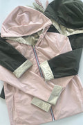 imperméable réversible femme laura jo tendance, couleur kaki/doré ou rose/doré  prêt à porter femme guérande st lyphard la baule pornichet