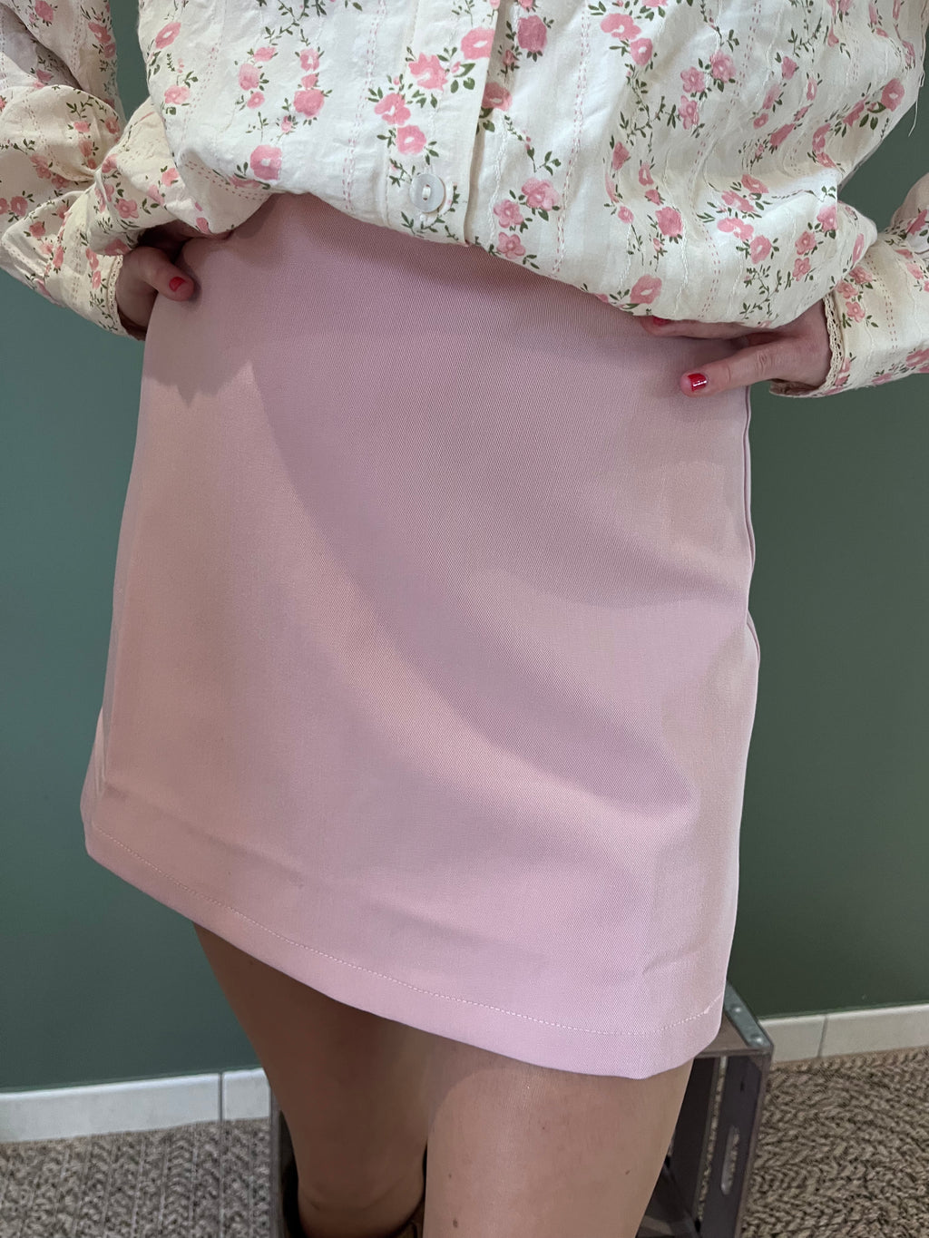 jupe short  femme rose