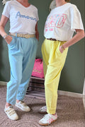 Pantalon Chino Femme Taille Haute Coupe Ballon chic et confort