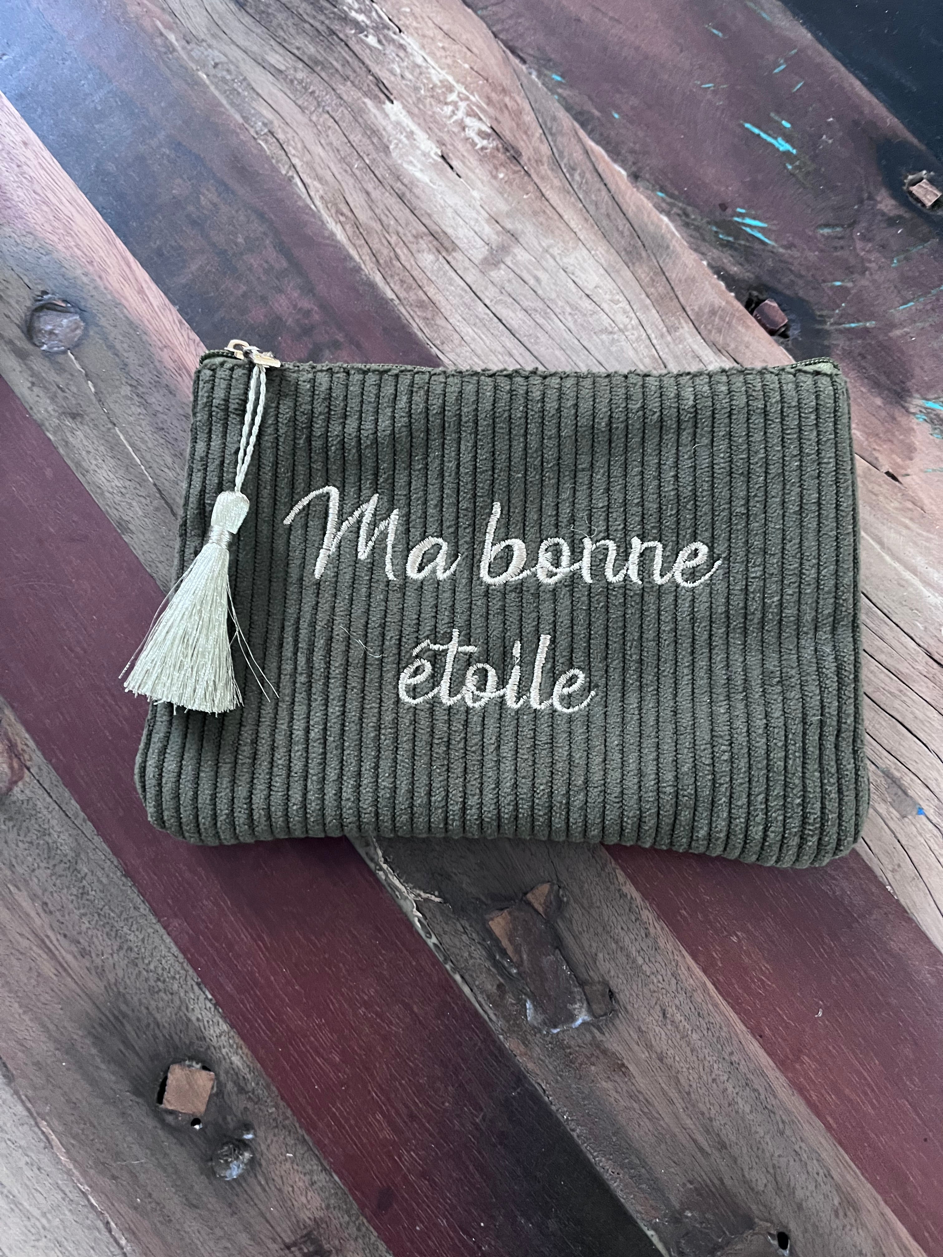 Pochette Trousse Velours Ma Bonne Étoile - Accessoire Femme