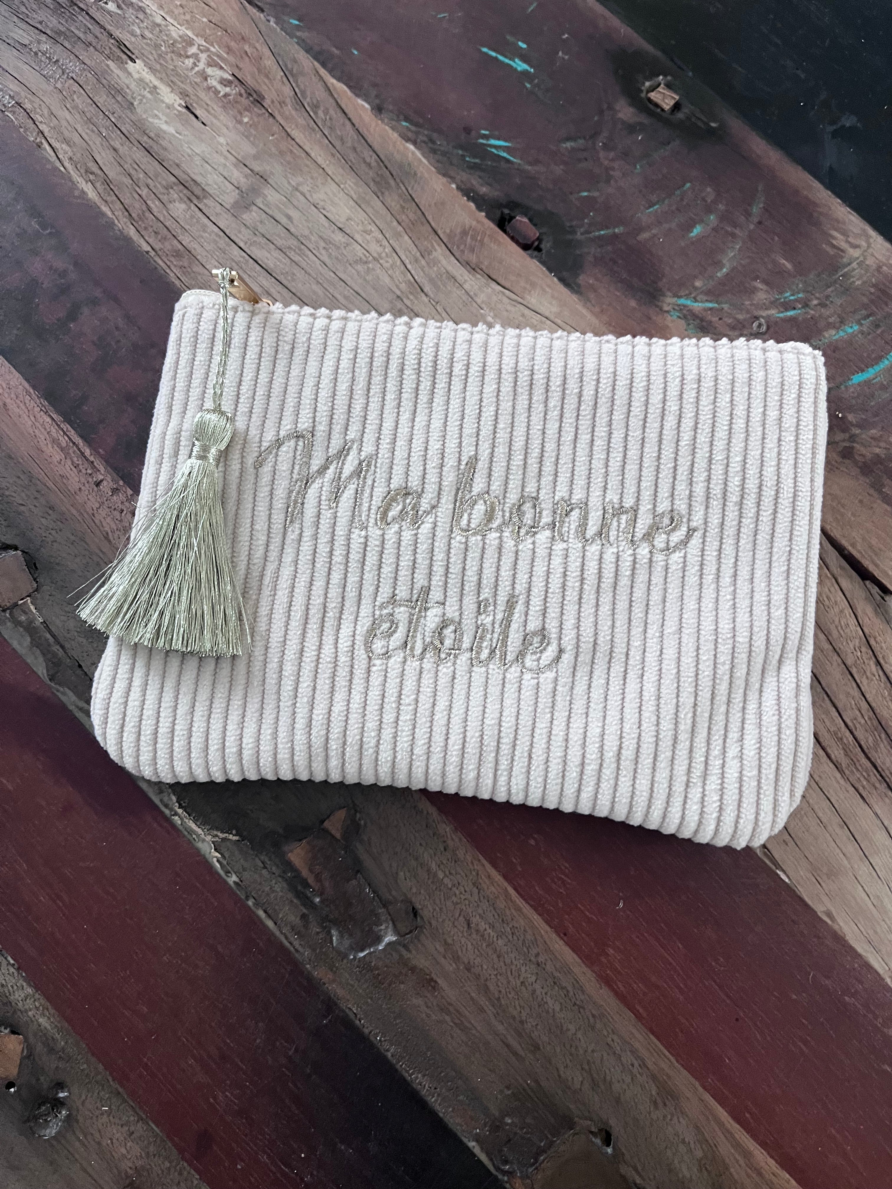 Pochette Trousse Velours Ma Bonne Étoile - Accessoire Femme