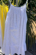 Robe à bretelles fines broderie anglaise