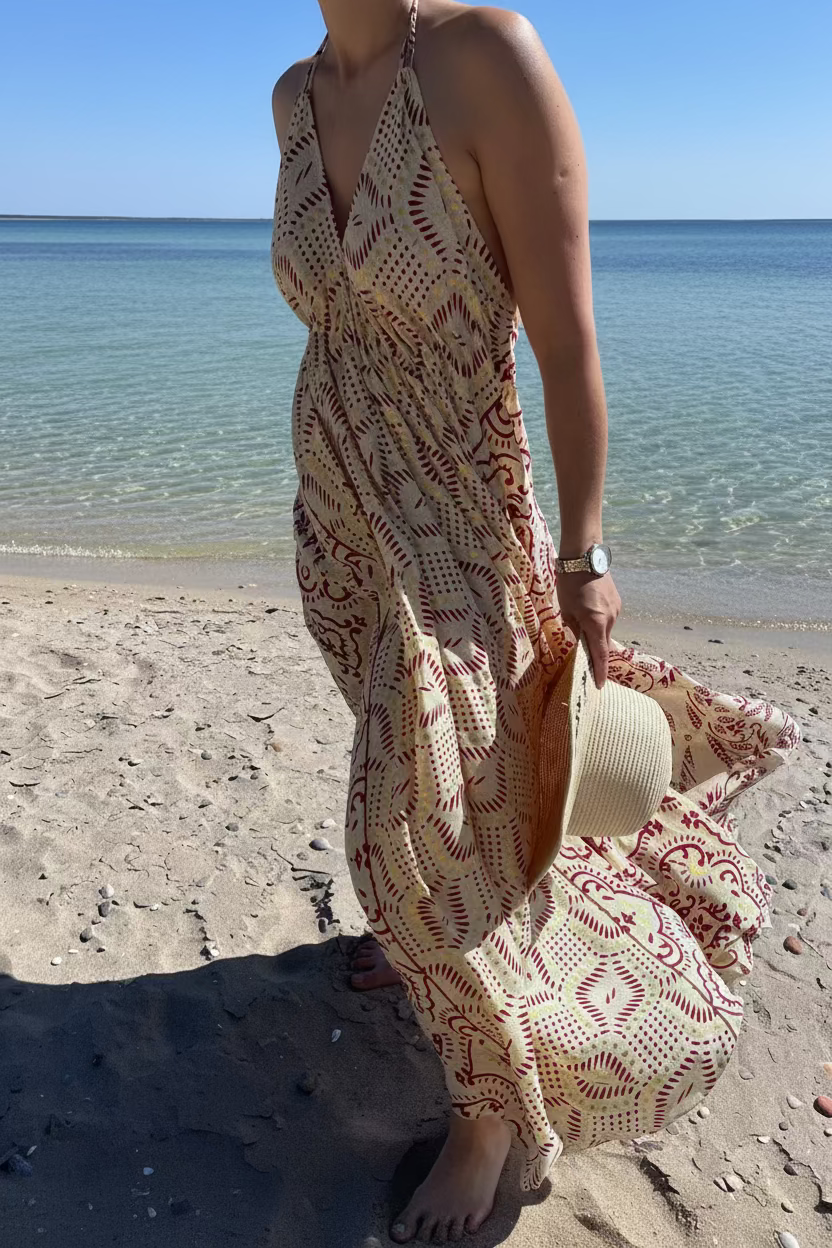 Robe longue dos nu