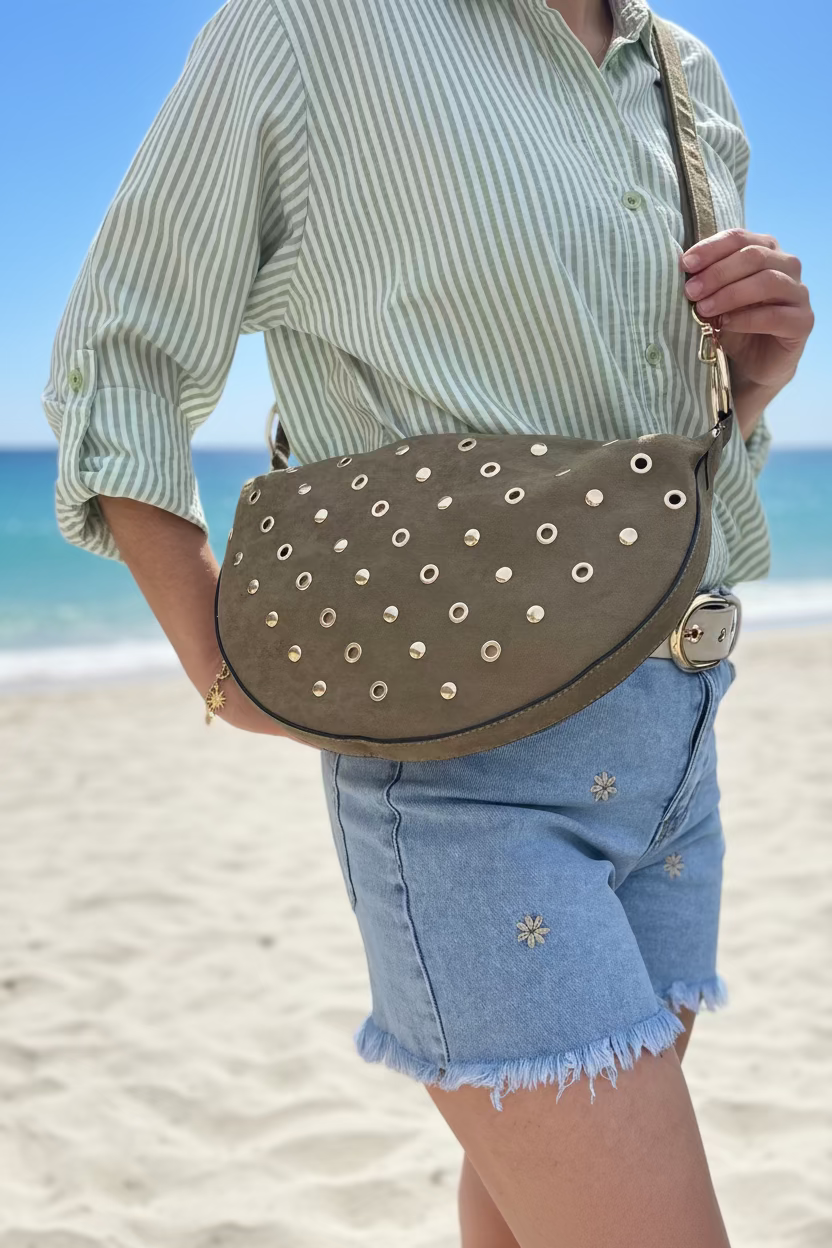 Sac à Main Clouté et oeillets Femme – Style Rock & Chic