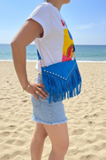 Sac à Main Franges Femme Effet Daim Bohème