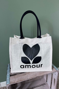 Sac en Toile de Jute Amour - Élégance Écologique et Durable