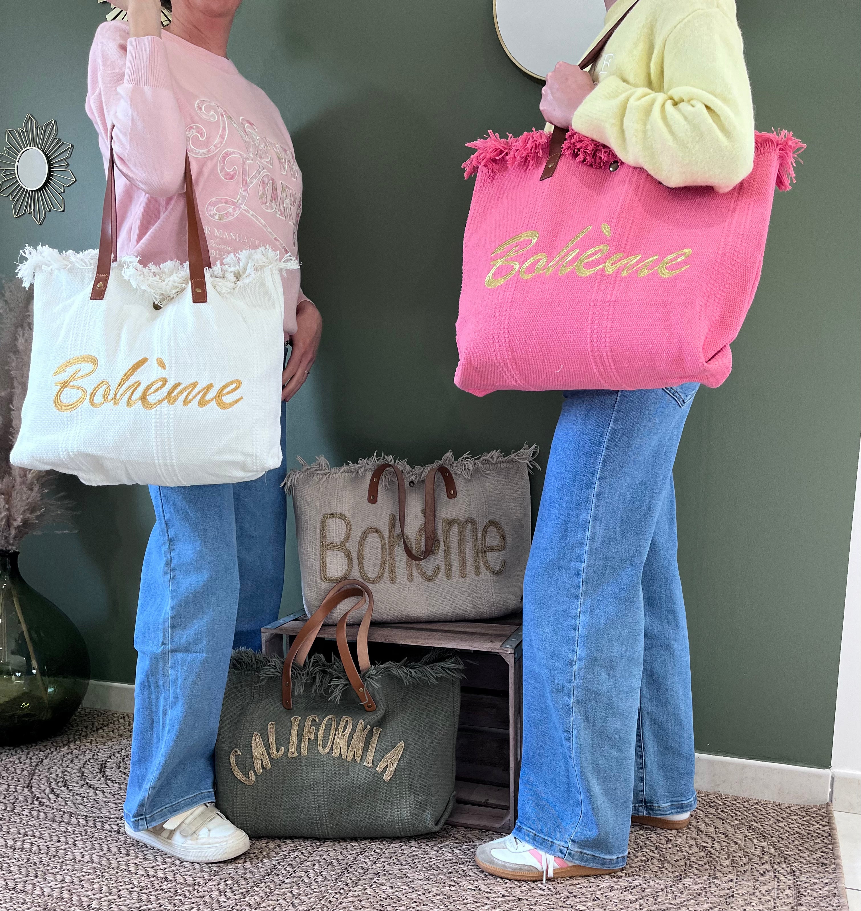 Sac Cabas Tissu California - Vue d'Ensemble Style Californien