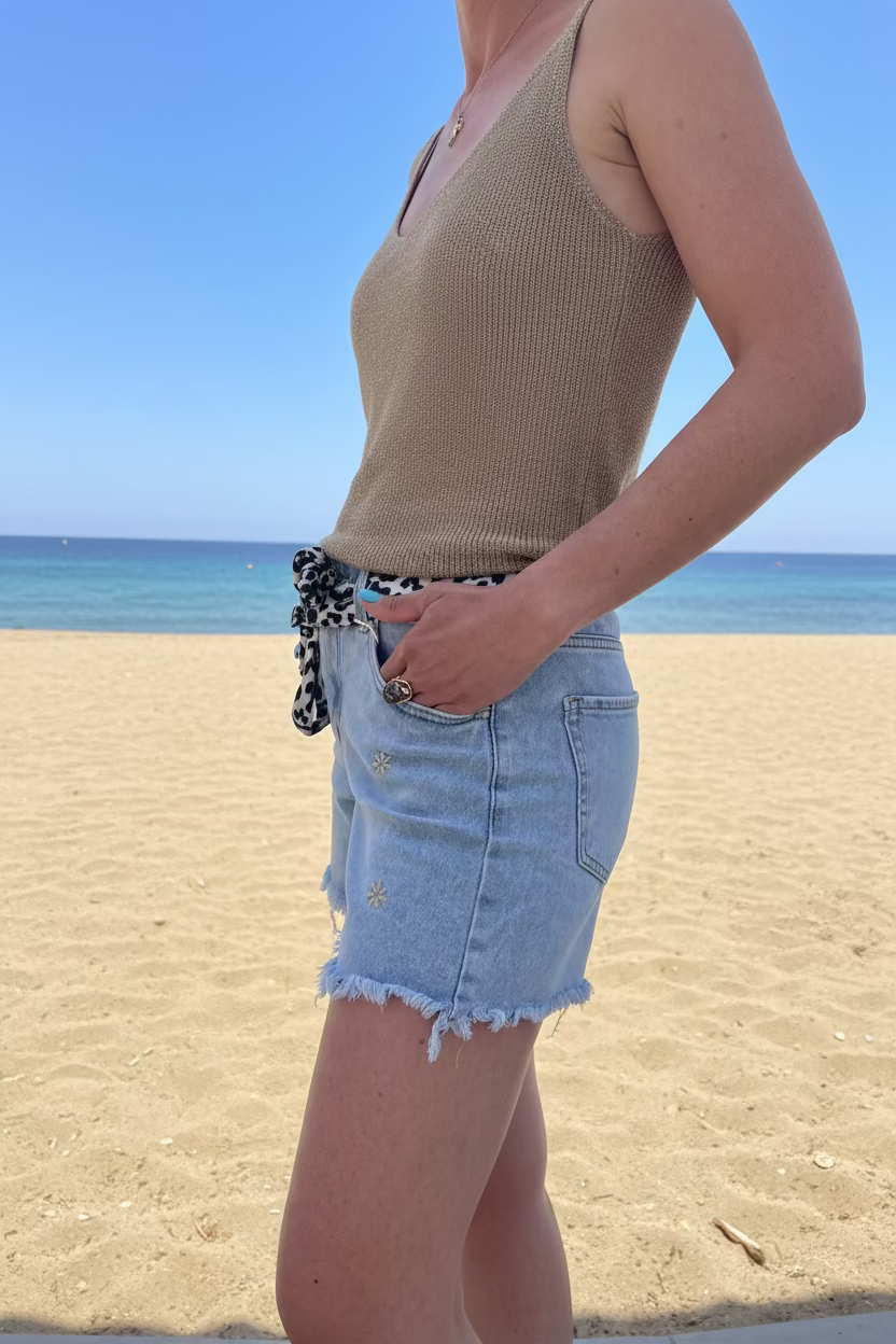 Short en Jean Femme  Style Casual Chic