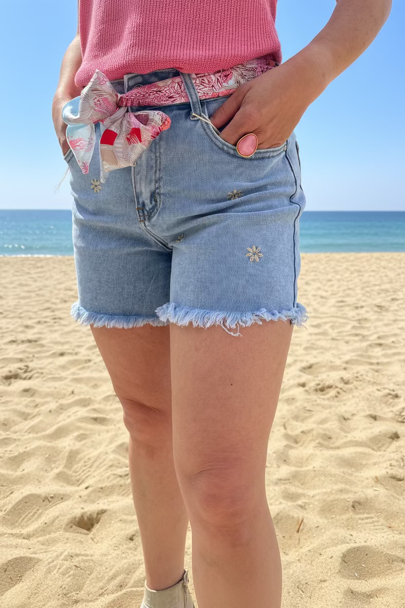 Short en Jean Femme  Style Casual Chic