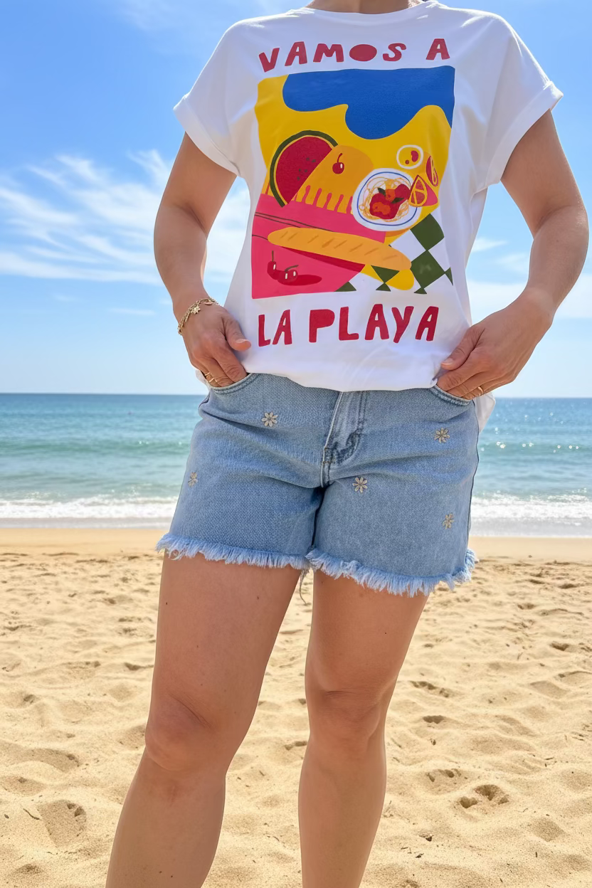 T-shirt « Vamos a la Playa » Illustration Estivale