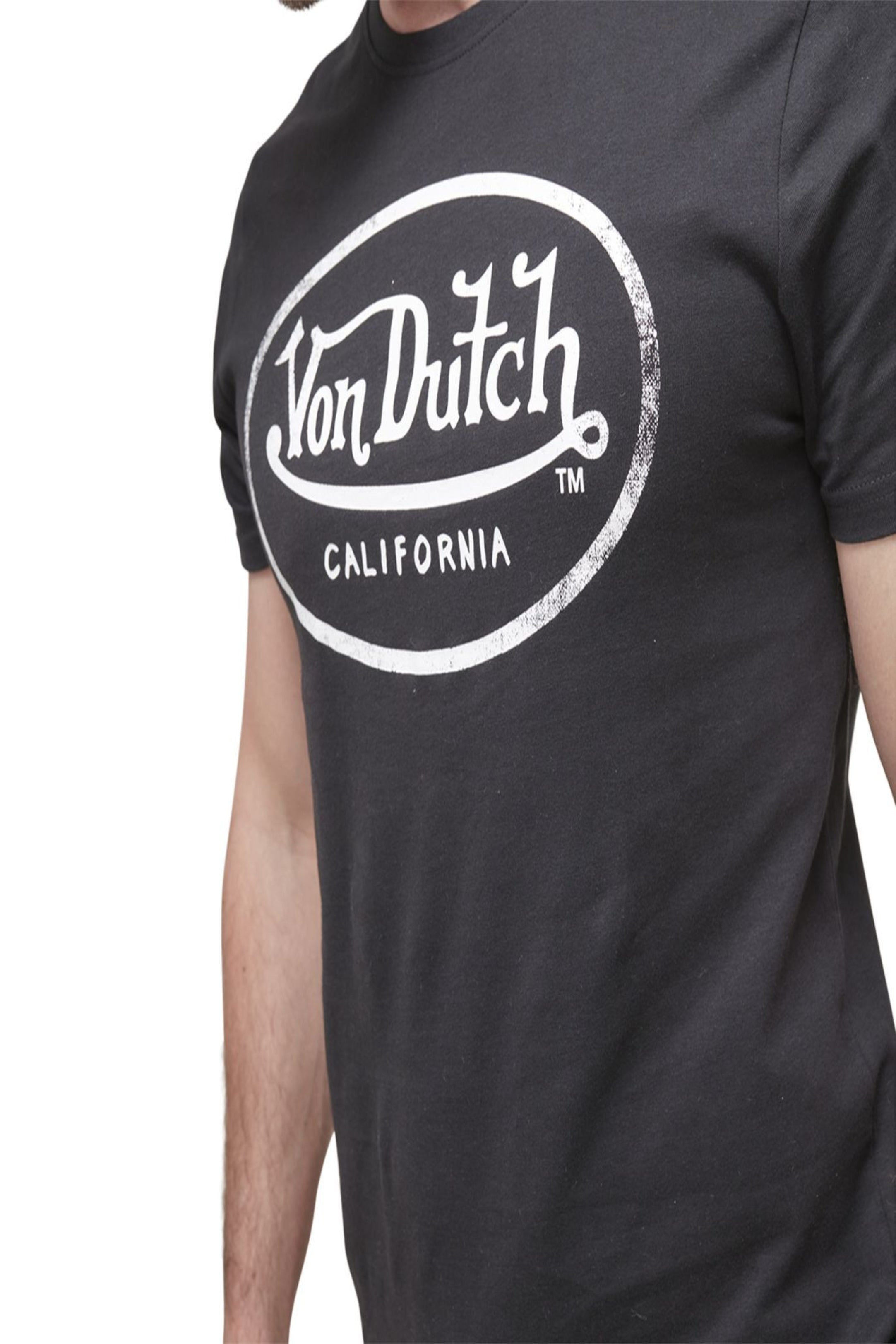 T-shirt homme Aaron Von Dutch, coton noir col rond Vêtement homme tendance automne 2026 guérande -le style by Laëti