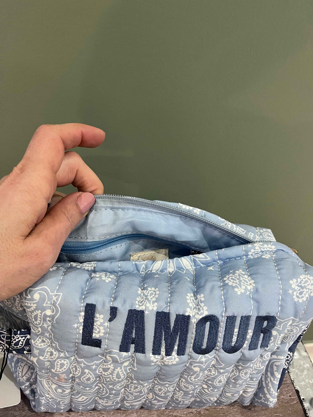 Trousse de Toilette Femme Matelassée L'amour